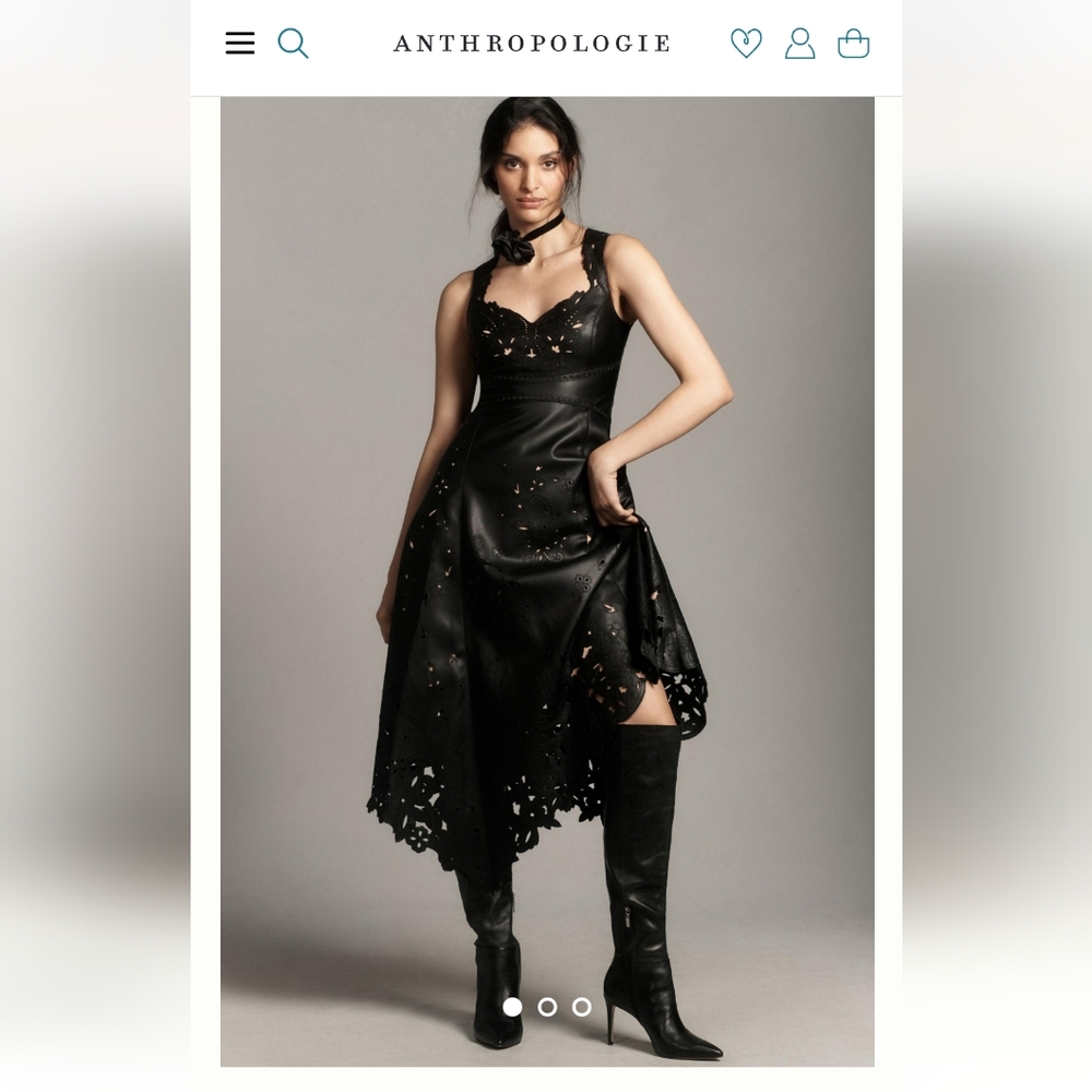 Anthropolgie Faux Leather Dress